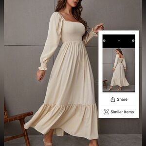 Shirred Bodice Maxi Dress